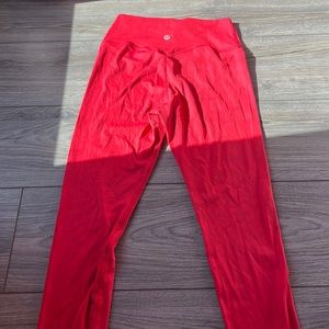 Red Lululemon leggings